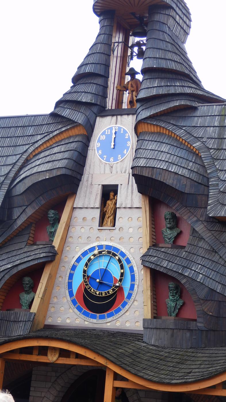 Ciferník a figúry orloja zblízka