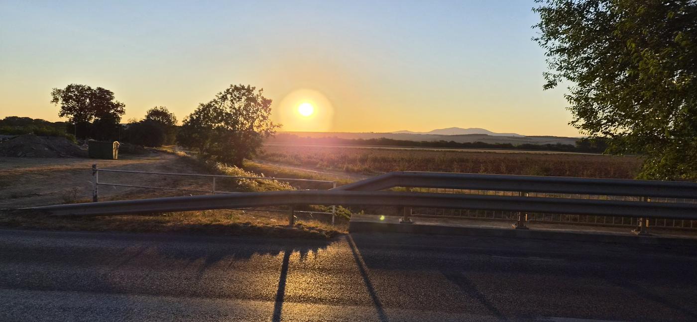 Západ slnka nad rovinou pri Nitre